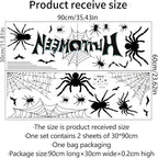 Halloween Spider Web Bat Patterns Wall Decals - Peel and Stick Removable Stickers for Scary Theme Party Decorations