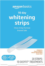 Amazon Basics 10 Day Teeth Whitening Strips Kit, 10 Treatments, 1-Pack (Previously Solimo)