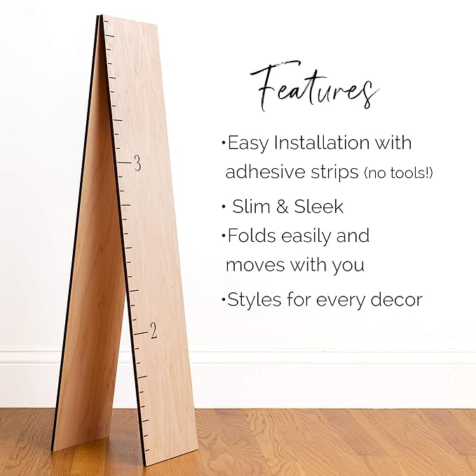 Wood Growth Chart for Wall - Growth Chart Wood Growth Chart for Kids Wooden Ruler Growth Chart Child Height Wall Chart Grow Chart for Wall Kids Wall Ruler Height Chart-Modern Natural