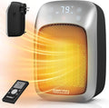 GiveBest 800W Plug-in Wall Space Heater With Remote, Small Outlet Heater With Adjustable Thermostat, 12H Timer, LED Display for RV, Home Office, Bathroom Indoor Use