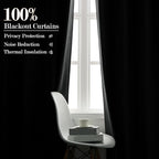 150 Inches Extra Wide Room Divider Draperies, Pinch Pleat Drapes, Absolutely Blackout Sliding Door Drapery, Total Privacy Ceiling Track Curtains, 150" W by 102" L, Mid Grey (1 Panel)