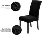 Joccun Chair Covers for Dining Room Set of 2,Dining Chair Slipcovers Stretch Dining Room Chair Covers Seat Protector,Washable Parsons Chair Cover for Home,Hotel,Banquet(Black,2 Pack)