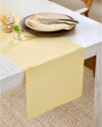 Solino Home Linen Table Runner 108 Inches Long - 100% Pure Linen Golden Straw Dining Table Runner 14 x 108 Inch for Fall, Autumn, Thanksgiving - Fete