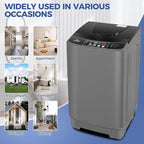 Nictemaw Portable Washing Machine 20Lbs Portable Washer Machine with Drain Pump, 2.8 Cu.ft Compact Washing Machine with 10 Programs 8 Water Levels Laundry Machine for Apartment, Home, Dorms, Rv