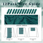 12 Pack Teal 10FT Cheesecloth Table Runner Rustic Gauze Cheese Cloth Table Runner for Wedding Bridal Baby Shower Table Decorations Boho Fabric Sheer Birthday Party Table Decor 20 x 120 Inch Long