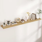 Floating Shelves for Wall, Large Wall Mounted Shelves with Invisible Brackets, Long Wood Floating Shelf for Living Room, Bedroom, Kitchen, Bathroom (Oak, 72" W x 9" D x 1.5" H)