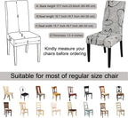 JQinHome Pattern Chair Covers for Dining Room Set of 4, High Stretch Removable Washable Parsons Chair Slipcover for Home Party Hotel Wedding Ceremony (4PCS, Lotus Gray)