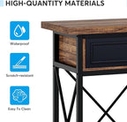 Tribesigns 70.8" Console Table with 3 Drawers, Farmhouse Entryway Table with Storage Shelf, Narrow Long Sofa Foyer Table for Entryway, Hallway (Brown/Black)