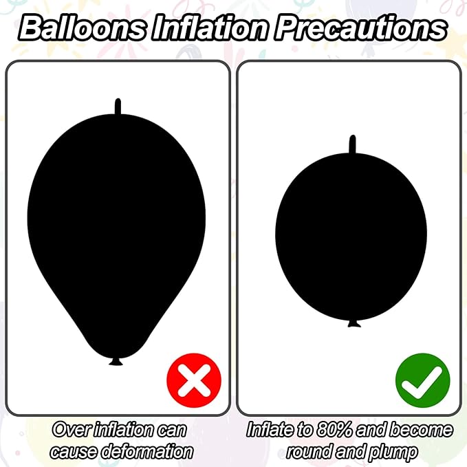 Silver Link Balloons, 60PCS Linking Balloons with Tail for Balloon Wall Arch and Chains, Quick Linkable Balloon for Wedding Birthday Baby Shower Engagement Graduation Party Decorations (6inch)