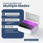 UV Toothbrush Sanitizer Holder & Cleaner with LED Clock Display & Hot Air Drying – Wall-Mounted UV Tooth Brush Holder for Bathroom Decor, Travel Use, Rechargeable Portable Design, Fits All Brushes