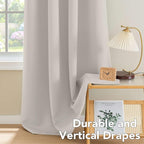 H.VERSAILTEX Blackout Curtains for Bedroom/Living Room, Length 63"/72"/84"/96"/108", Multi Colors, Room Darkening Thermal Insulated Grommet Window Curtains - 2 Panels