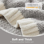 Snuggle Sac Oversized Grey Throw Blankets Twin Size,Super Soft Warm Blankets Cozy Knit Fuzzy Throw Blankets for Sofa, Bed, Heather Grey, 60x80 inches