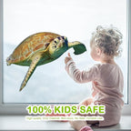 Turtle Wall Stickers Gifts Christmas - Sea Turtle Wall Decals Peel and Stick - Turtle Wall Stickers Removable - Sea Turtle Animals Wall Decor for Kids Baby Bedroom Bathroom Living Room