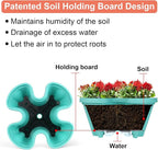 Vertical Planter 5 Tier Stackable Planters Garden Planters Strawberry Herb Flower and Vegetable Planter Indoor Outdoor Gardening Pots with Removable Wheels and Tools