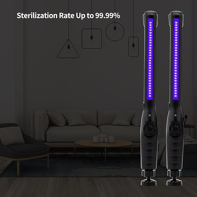 UV Light Sanitizer – Portable UV Light Wand – Rechargeable Handheld Device for Reducing Bacteria and Viruses, Lightweight and Easy to Use