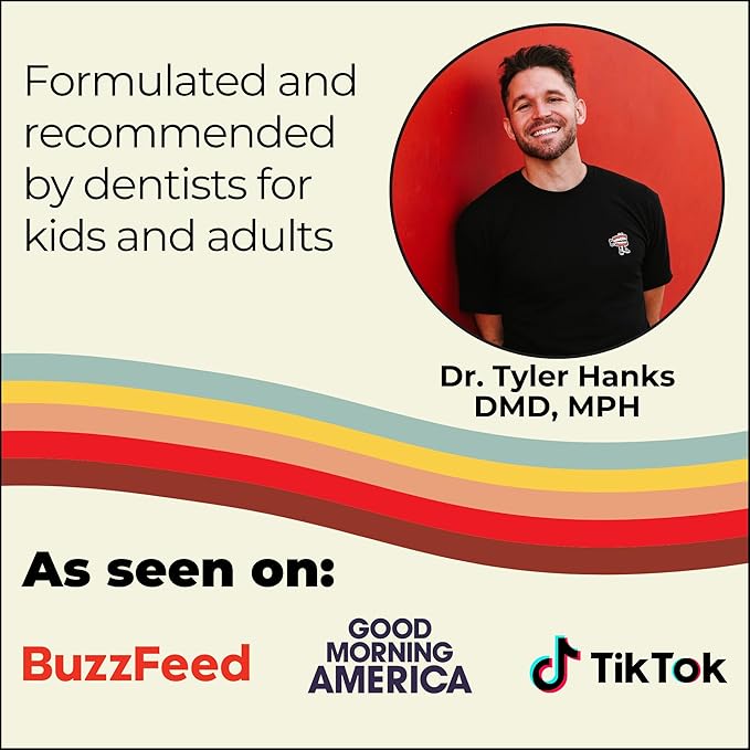 Happy Tooth Hydroxyapatite Toothpaste, Fluoride Free, Natural Whitening for Kids, Toddlers and Adults, SLS Free, Enamel Safe, Dentist Formulated with Clean Ingredients, Sweet Orange Flavor, 3.4oz