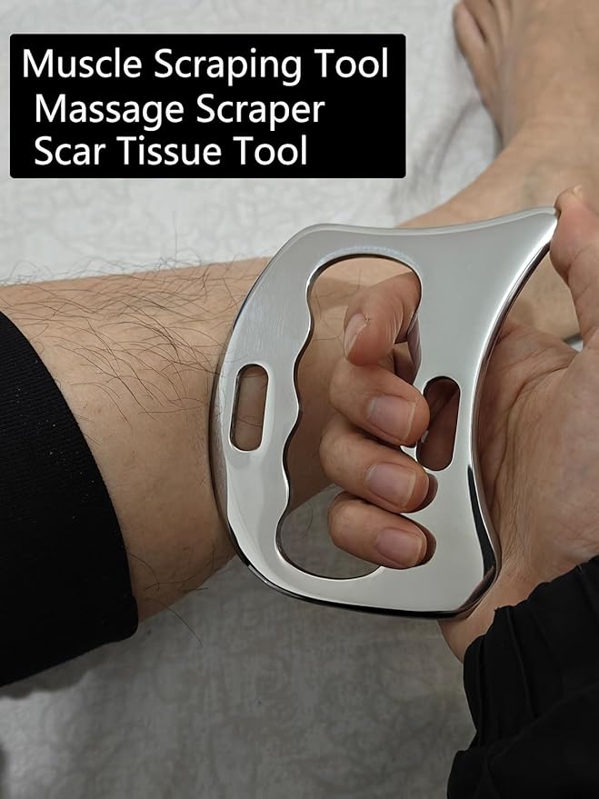 Muscle Scraper Stainless Steel IASTM Massage Tools Set,Gua Sha Scraping Tools for Physical Therapy(3pcs)