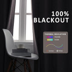 Macochico 100”Wx102”L 100% Blackout Pinch Pleated Linen Curtains for Sliding Door Bedroom Living Room Farmhouse Thermal Insulated Greyish White Burlap Drapes with Tieback 1 Panel Shabby Chic Style