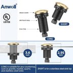 Garbage Disposal Air Switch Kit, UL Listed, Professional Sink Top On/Off Button, Champagne Bronze Finish, Compatible with Delta Faucet, Dual Outlet Universal Fit for All Garbage Disposals