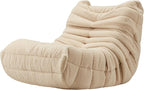 Bean Bag Chairs for Adults Giant Bean Bag Chair Memory Foam BeanBag Chair Big Bean Bag Sofa with Filler Faux Fur Fireside Beanbags Lazy Sofa for Living Room Bedroom Dorm Office (Khaki Teddy)