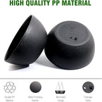 13 inch Large Hanging Planters Plant Pots for Outdoor Indoor Plants with Drainage Holes and Chain, 2 Pack Round Hanging Flower Pots for Garden Home Porch Decor, Black