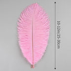 THARAHT Pink Ostrich Feathers 24pcs Natural Bulk 10-12Inch 25cm-30cm for Crafts Wedding Party Centerpieces Easter Gatsbi and Home Decoration Feathers