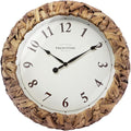 Presentime & Co. Farmhouse Series, Rustic Woven Clock, 12.6 inch, Natural Woven Water Hyacinth/Sea Grass. Wall Sculpture, Wall Art and Timepiece for Home Decoration/Decoration/Farmhouse Décor
