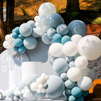 130pcs Dusty Blue Balloons Different Sizes 18" 12" 10" 5" Slate Blue Balloons for Boys Girls Baby Shower Wedding Anniversary Graduation Engagements Birthday Party Decorations