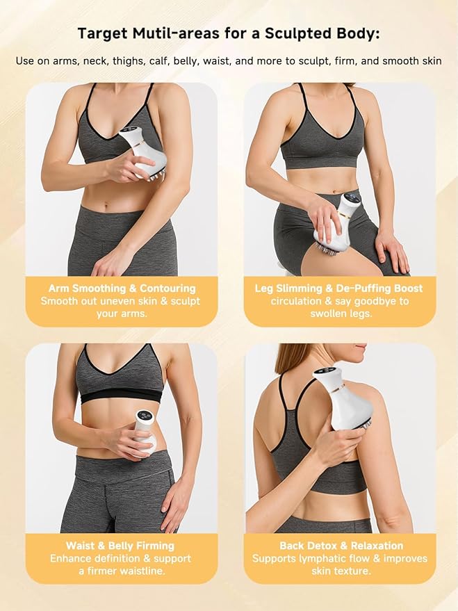 Body Sculpting Machine, Lymphatic Drainage Massager & Anti Cellulite Massage Tool, Helps Reduce Stretch Marks & Cellulite, Pain Relief Devices for Sciatica Nerve, Legs, Arms, Hip, Muscle & Lower Back