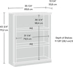 Sauder Miscellaneous Storage 3-Shelf Bookcase/ Book shelf, Washington Cherry finish