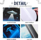 Quanhaigou Glow in The Dark 3D Space Wall Decals, Set of 3 Galaxy Window Stickers for Wall,Planet Themed Room Decor for Kids Boys