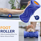 Sportneer 4 in 1 Foam Roller Set: Dual Textures Foam Roller, Foot Roller, Lacrosse Ball, Traction Massage Ball with String, Deep Massage Roller for Whole Body Release, Physical Therapy