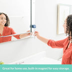 Bril UV-C Toothbrush Sanitizer and Holder, Portable Cleaner, Travel Cover, Magnetic Holder, and Rechargeable Case for Any Size Toothbrush, Navy