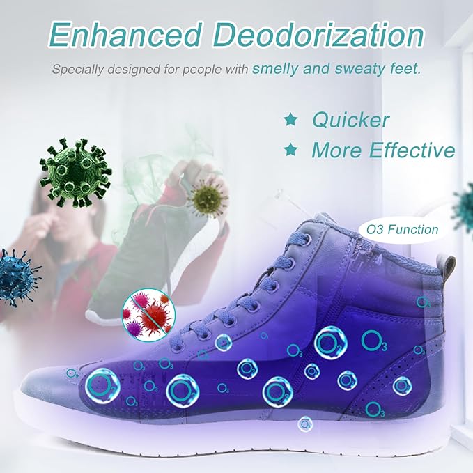 Shoe Dryer and Deodorizer -Enhanced Deodorising, Boot Dryer with Timer Shoes Socks Heater Boots Warmer, No Noise | Durable Wire | US Plug