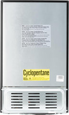 RecPro 3.3 Cu Ft 12V RV Refrigerator | Stainless Steel Frost-Free Fridge with Can Holder | Compact Camper Fridge with Door Storage, 7 Temp Settings | 19”W x 19”D x 32.75”H
