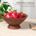 Folkulture Wooden Fruit Bowl for Kitchen Island | (11") Countertop or Eco Friendly Decorative Centerpiece Table Decorations | Decorative Bowls, Fruits Tray or Fruit's Holder for Kitchen Counter Decor