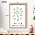 VCK 13x19 Oak Wood Frame for Poster & Picture, Natural Solid Wood Photo Frames 3 Pack, Wall Gallery Frame