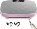 Vibration Plate Exercise Machine, Ultra-Quiet Vibration Plate for Lymphatic Drainage & Body Toning, Whole Body Vibration Platform with Bluetooth, Resistance Bands, Home Gyms Equipment
