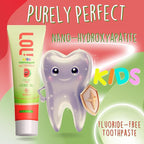LOL Kids Toothpaste No Fluoride, Nano Hydroxyapatite Toothpaste, Probiotics, Xylitol Tooth Paste Kids | Remineralizing | Natural | Plant-Based Foam | Pasta De Dientes para Niños (Watermelon)