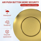 APIELE Garbage Disposal Air Switch Kit, Sink Top Push Button Switch for Food Waste Disposer, UL Listed 3.6" Long On/Off Air Button (Yellow Bronze)