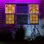 Halloween Window Clings Decorations, Bloody Handprint and Footprint Stickers, Scary Halloween Party Decor for Windows and Cars, Indoor/Outdoor Use - 12 Sheets