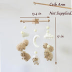 Sheep Crib Mobile Neutral Baby Mobile for Crib Sheep Baby Crib Mobile for Girls Boys Boho Nursery Baby Mobile for Bassinet