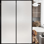 Window Privacy Film with Installation Tools, Static Cling, Anti UV, Heat Control, Ideal for Home Shower Office Glass Door (White Frosted, 17.5X78.7Inch)
