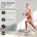 EILISON FitMax 3D XL Vibration Plate Exercise Machine - Whole Body Workout Vibration Platform w/Loop Bands - Lymphatic Drainage Machine for Weight Loss, Shaping, Wellness, Recovery