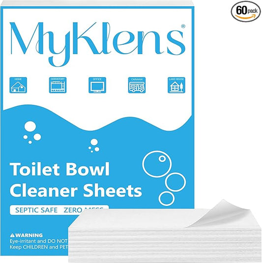 Toilet Bowl Cleaner Sheets, Natural Toilet Bowl Cleaner Strips, Eco-Friendly, Removes Stains & Odors, Non Toxic, Plastic Free, Septic Safe, Ideal Toilet Bowl Cleaner, 120 Uses