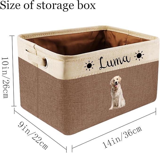 Personalized storage boxes for children Customize the name and icon, A foldable storage box bins for children's clothes, toys, books, etc Storage baskets suitable for both boys and girls (Purple)