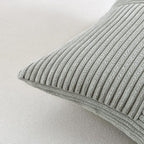 Fancy Homi 2 Packs Grey Long Lumbar Decorative Throw Pillow Covers 12x24 Inch for Couch Bed Sofa, Rustic Farmhouse Boho Home Decor, Soft Striped Corduroy Rectangle Accent Cushion Case 30x60 cm