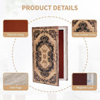 Decorative Storage Box for Home Decor - Vintage Faux Wood Book Box with Magnetic Lock, Hidden Jewelry & Remote Storage, Coffee Table Books Decor, Shelf Decor Accents (M Size, 10.2") -5-05