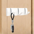 Folding Coat Hooks, Wall Mounted Coat Rack with 3 Retractable Hooks, Heavy Duty Towel Rack for Bathroom Wall Hook for Hanging Clothes Bathrobe, Stainless Steel Coat Hanger for Entryway(White)