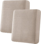 H.VERSAILTEX Super Stretch Individual Seat Cushion Covers Sofa Covers Couch Cushion Covers Slipcover Sets Thick Jacquard Textured Twill Fabric (2 Piece Medium Sofa Cushion Covers, Sand)